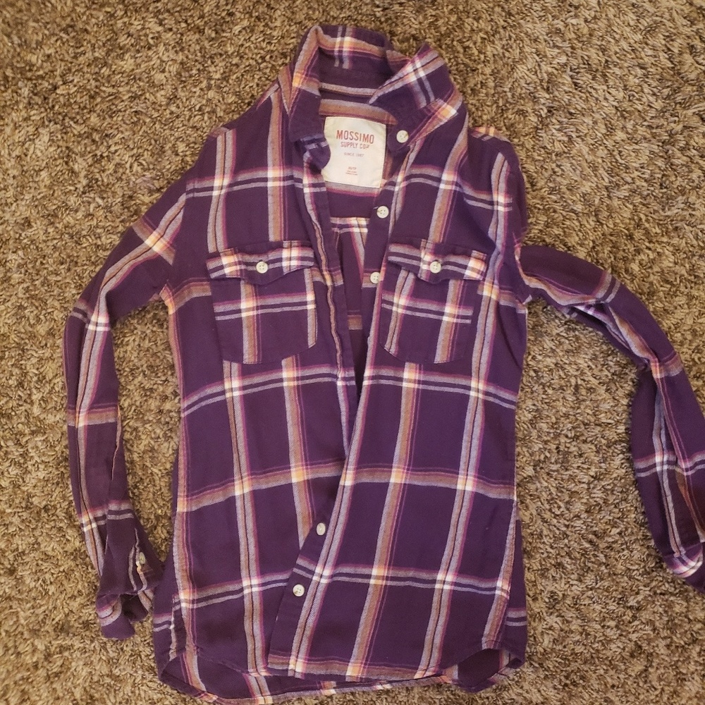 Plaid purple shirt